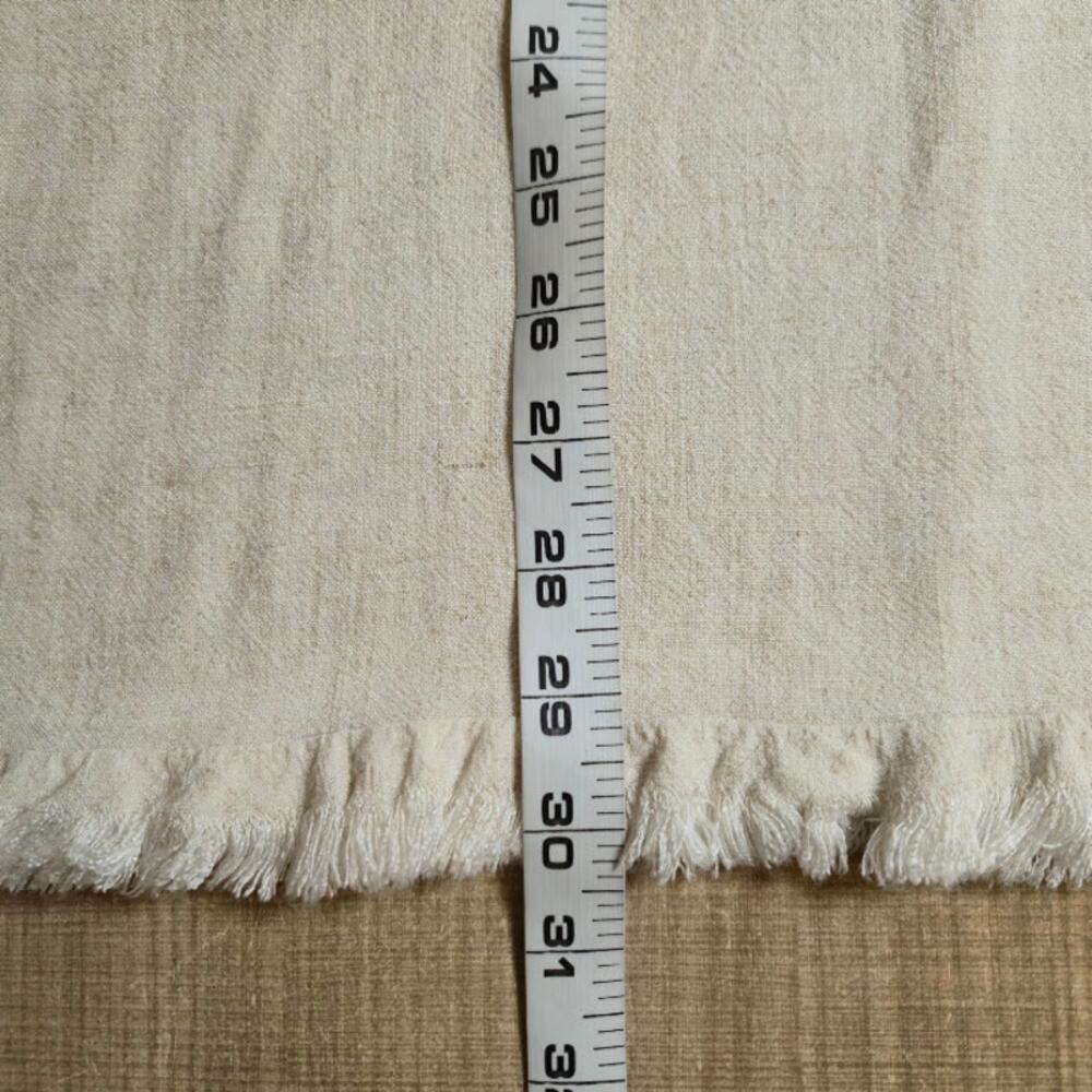 Umgee Womens Linen Blend Tunic Top Large Tan Ruffle Fringe Animal Print Boho - Picture 9 of 10